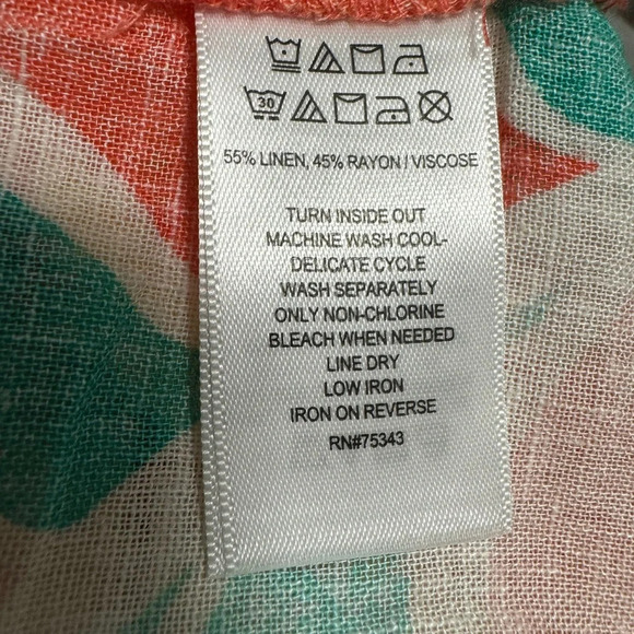 Cynthia Rowley Braided Neck Linen Blend Maxi Beach Cover Up Size M - Picture 12 of 12